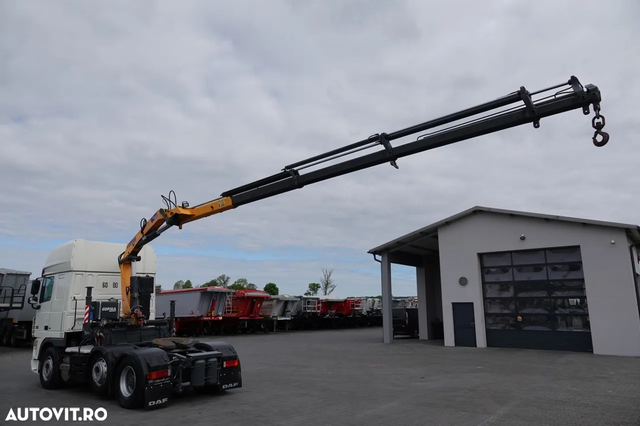 DAF XF 105.510 / TRACTOR IMPINGAT / + HDS COPMA 160.5 / EXTENSIUNE - 13 M / CAPACITATE DE RIDICAT - 7.040 KG / IMPORTAT - 4