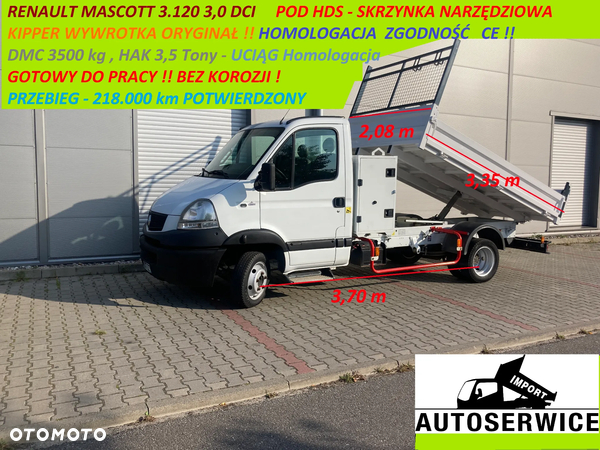 Renault MASCOTT 3.120 3,0 Pod HDS  Kipper Wywrotka ORYGINAŁ Homologacja !! DMC 3,5t