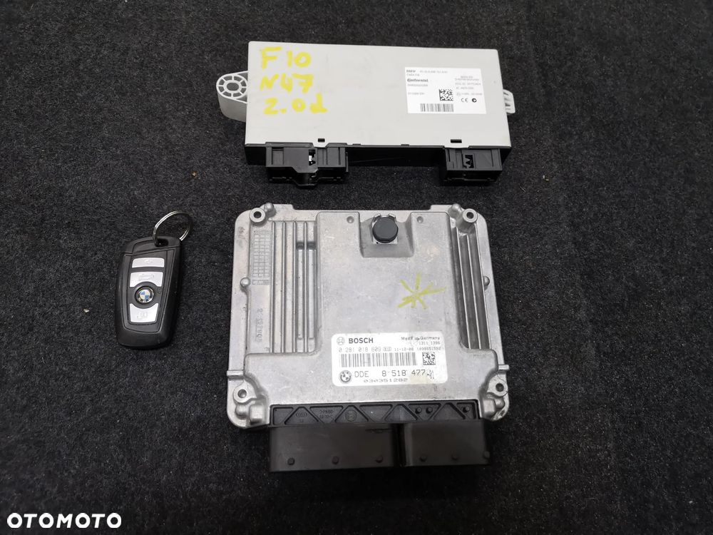 ZESTAW KOMPUTER STEROWNIK SILNIKA DDE 8518477 BMW 5 F10 F11 X3 F25 2.0d N47D20C 184koni 520d 0281018609 PILOT CAS 4 - 1