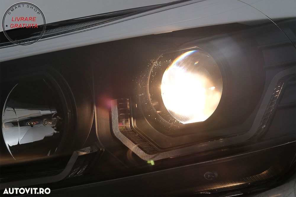 Faruri 3D LED Angel Eyes BMW Seria 3 Limousine E90 Touring E91 (03.2005-08.2008) L- livrare gratuita - 7