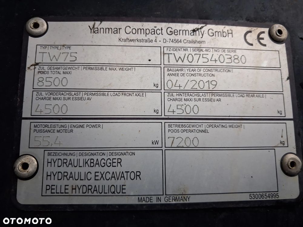 Yanmar TW 75 - 3