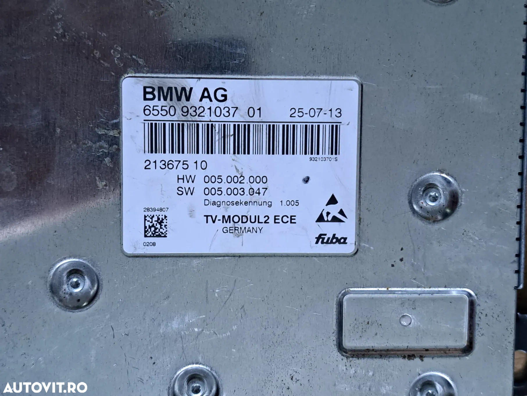 Unitate ECU modul 2 ECE modul TV original BMW F30 F31 F34 F07+LCI F10+LCI F11+LCI F06 F12 F13 F01+LCI F02+LCI F03+LCI F04 F25 - 2