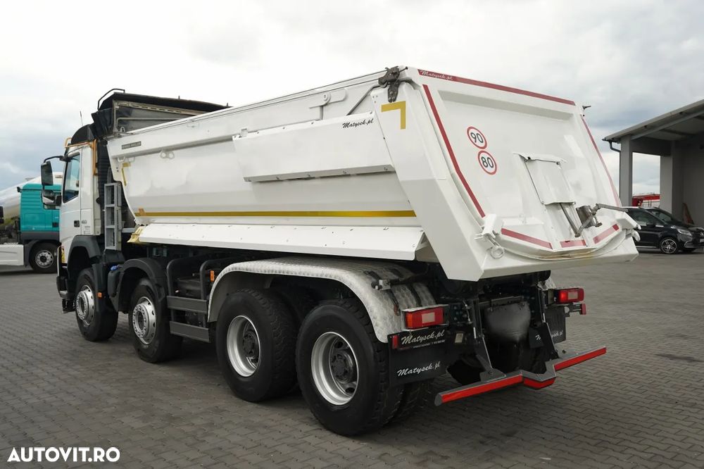 Volvo FMX 460 / 8x4 / BASCULATOR SPATE / CLAPETĂ HIDRAULICĂ / I-SHIFT / PERDĂ ELECTRICĂ / EURO 6 / - 11