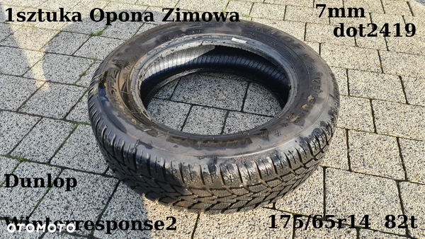 1 Sztuka Opona Zimowa 175/65R14 82T Dunlop Winterresponse 2