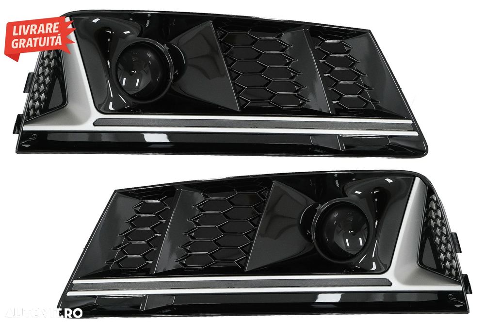 Grile Laterale Audi A4 B9 Sedan Avant (2016-2018) RS4 Design Silver Edition- livrare gratuita - 2