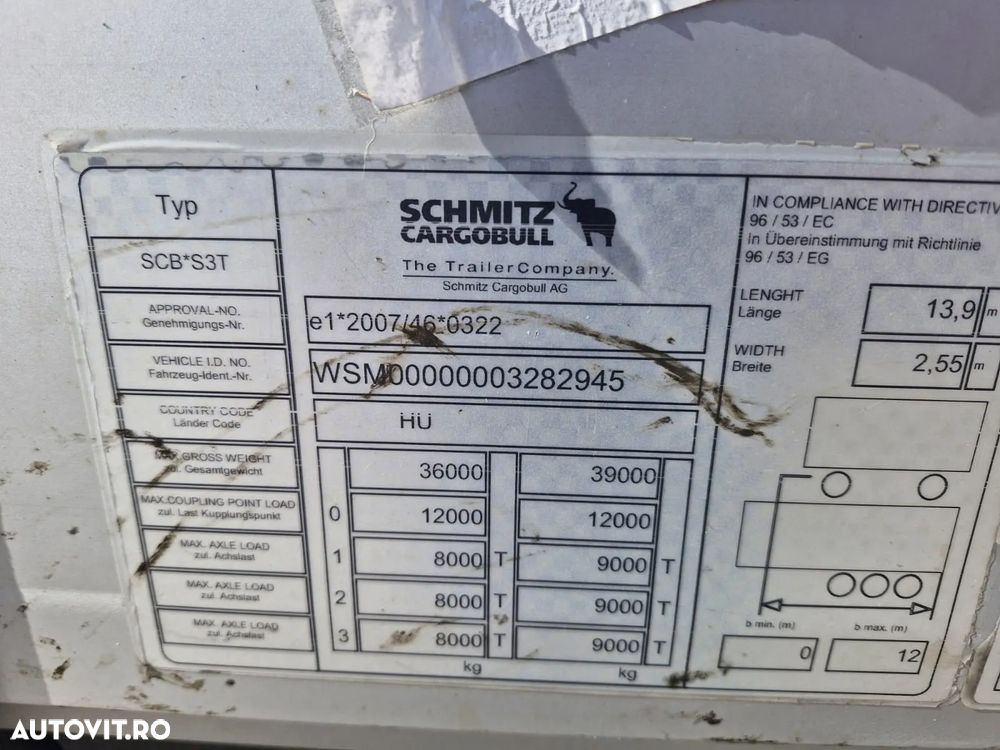 Schmitz Cargobull Mega Varios - Stalp spate detasabil - 17