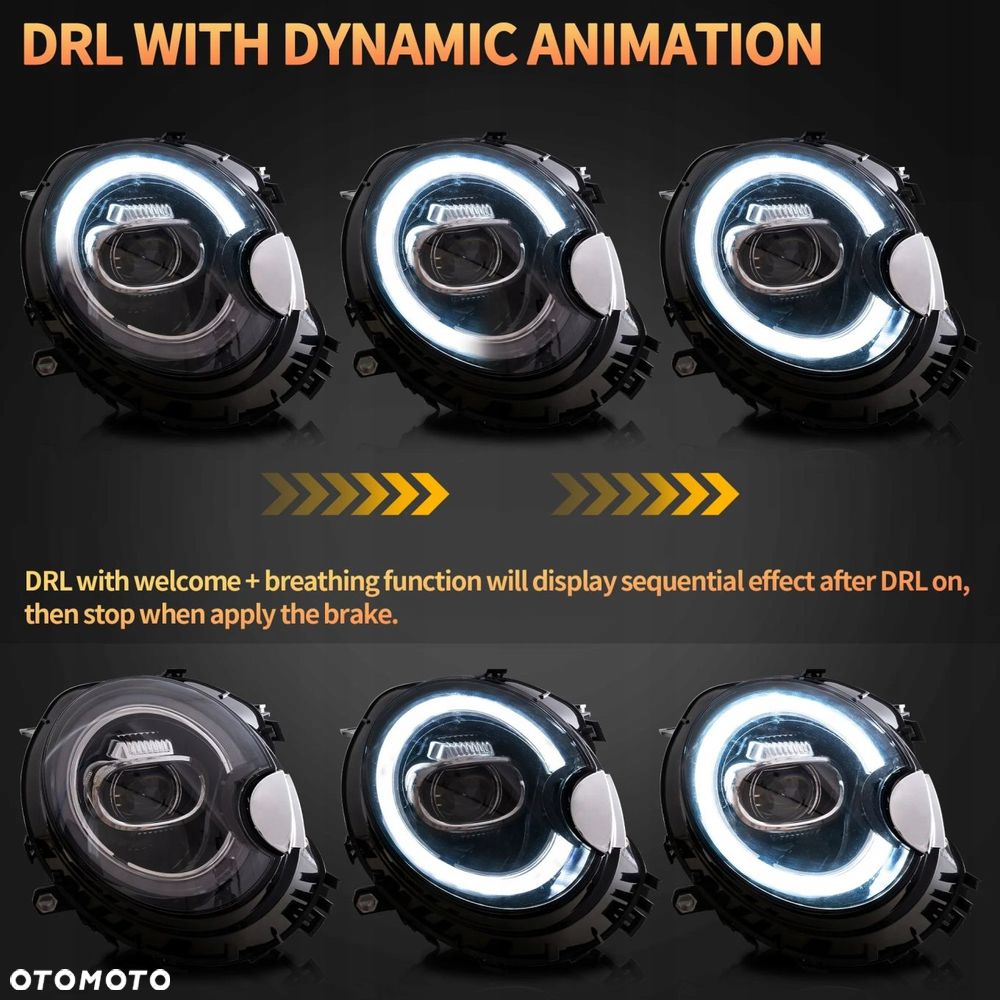 Reflektory Lamy kpl Vland Led Tuning Black Mini One r55 r56 r57 r58 r59 06- - 8