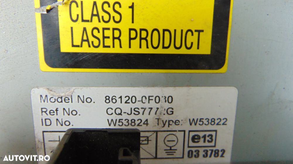 CD Player Toyota Corolla an 2007 cod 86120-0F030 - 5