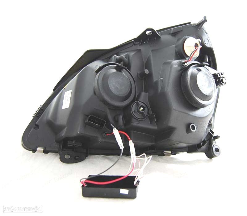 FARÓIS ANGEL EYES CCFL RENAULT CLIO 01-05 FUNDO PRETO - 2