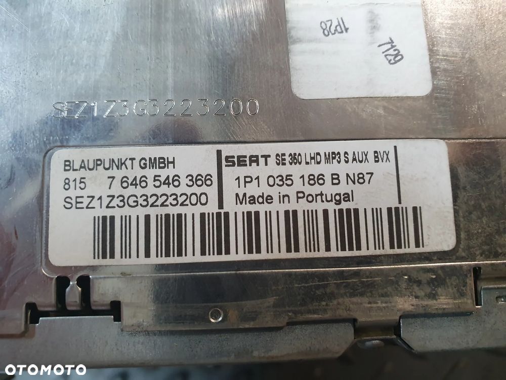 RADIO ODTWARZACZ CD SEAT LEON II 1P1035186B MP3 - 4