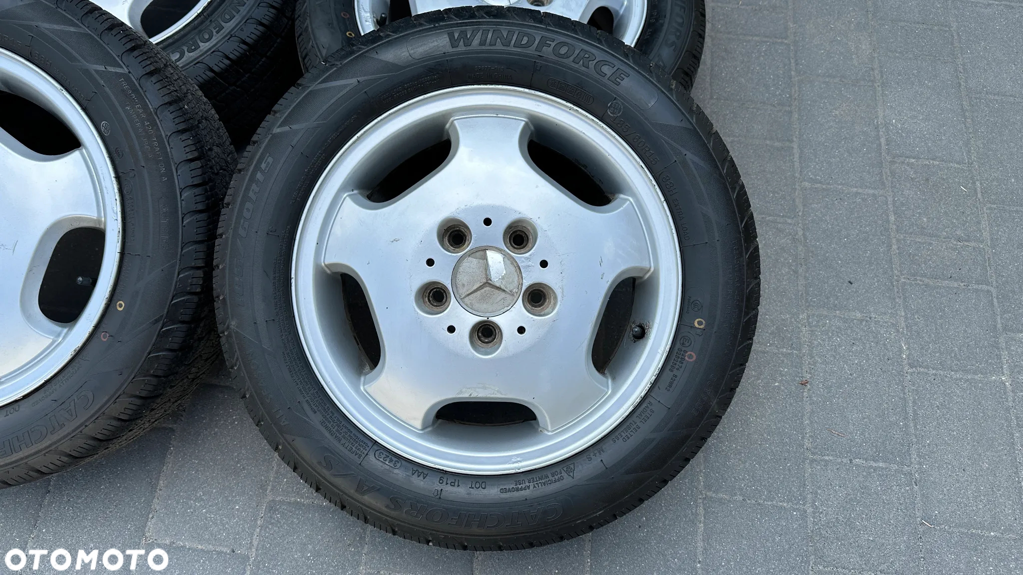 Koła 185/60 Całoroczne 2023 r15 5x112 mercedes felgi alufelgi ET54 - 3