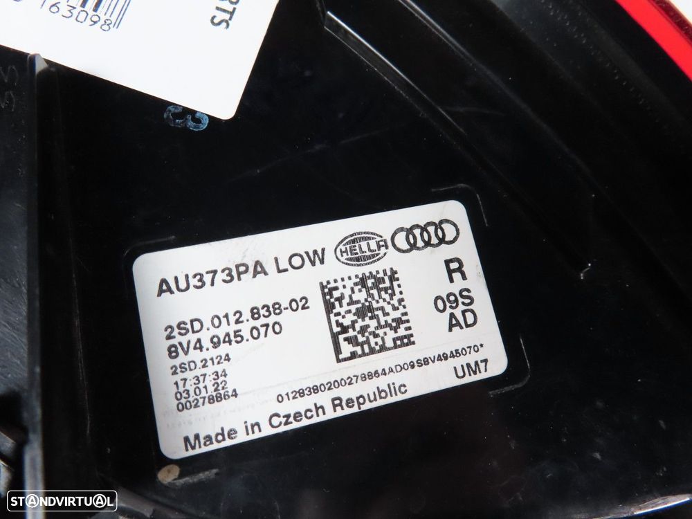 Farolim Direito/Trás Usado / Original AUDI A3 Sportback (8VA, 8VF) 8V4945070 - 4