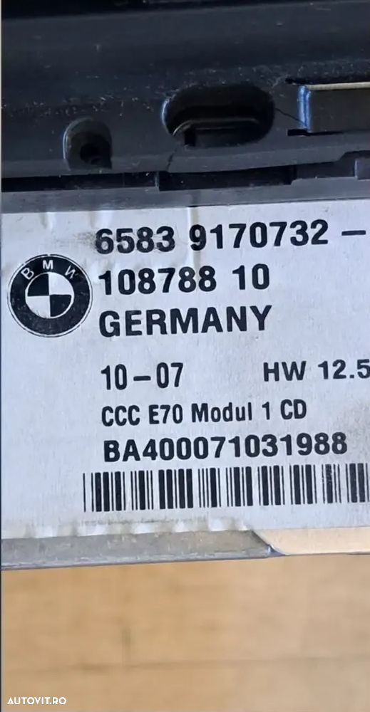 Unitate modul radio cd cu navigatie CCC casetofon bmw X5 E70 X6 E71 - 3
