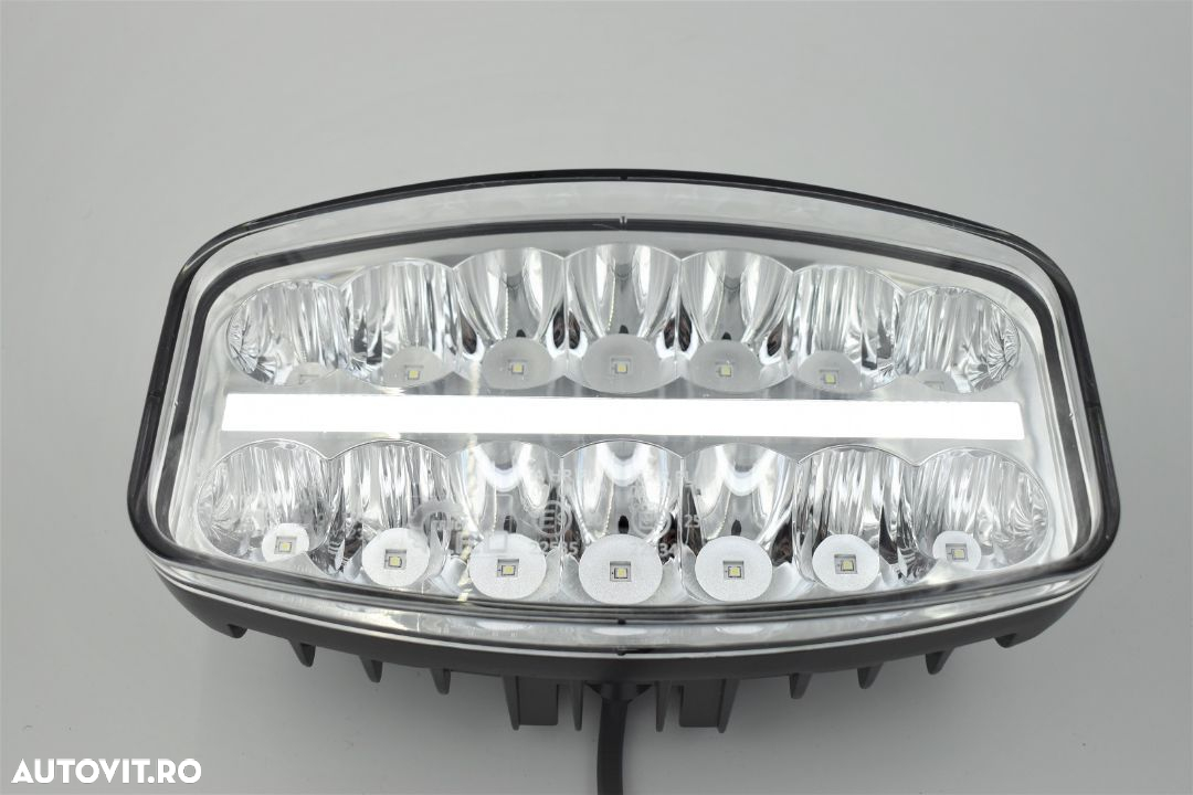 Proiector Slim, Full-Led, Pozitie si Faza Lunga Led, 12/24V, Dreptunghiular - Oval - 5