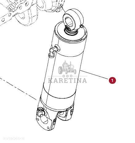 Fendt 930 933 936 942 GEN 7 Siłownik Hydrauliczny Tylnego TUZ CZĘŚCI H218PB400102A - 1