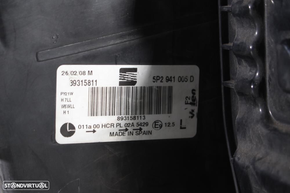 Ótica / Farol Esquerdo Seat Leon (1P1)  5P2941005d / 89315811 / Condut - 7