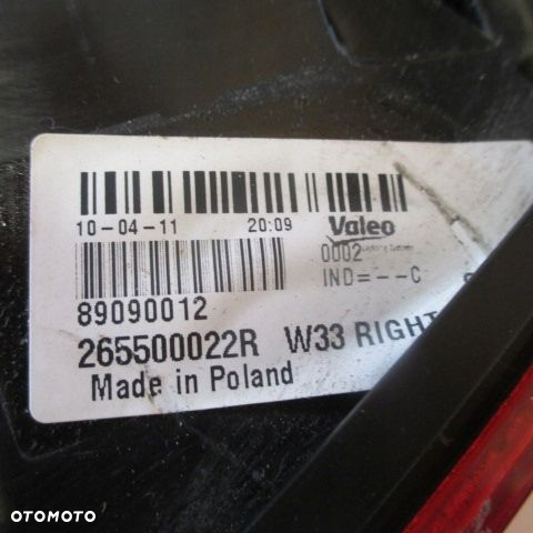LAMPA TYŁ PRAWA RENAULT WIND EUROPA 2011R - 5