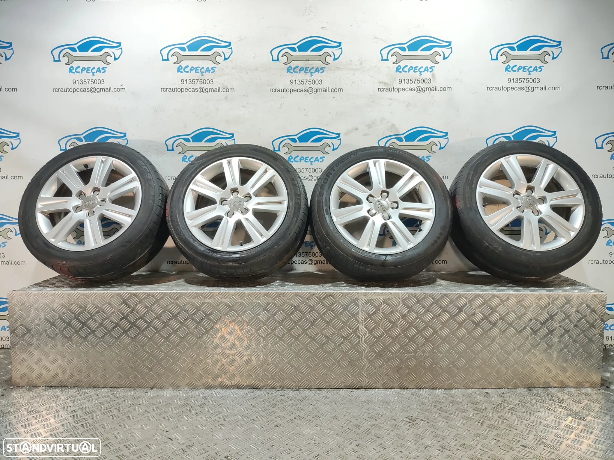 Conjunto Jantes 17 Originais Audi A4 B8 7,5J ET 45 5x112 - 12