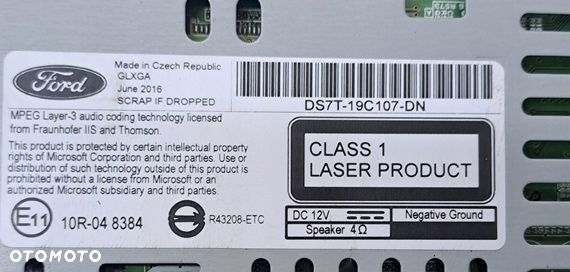 ford mondeo mk5 radio radioodtwarzacz cd ds7t-19c107-dn - 2