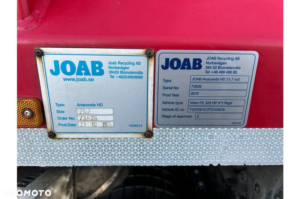 Volvo FE320 6X2*4 EURO6 + JOAB + HIAB CRANE - 11