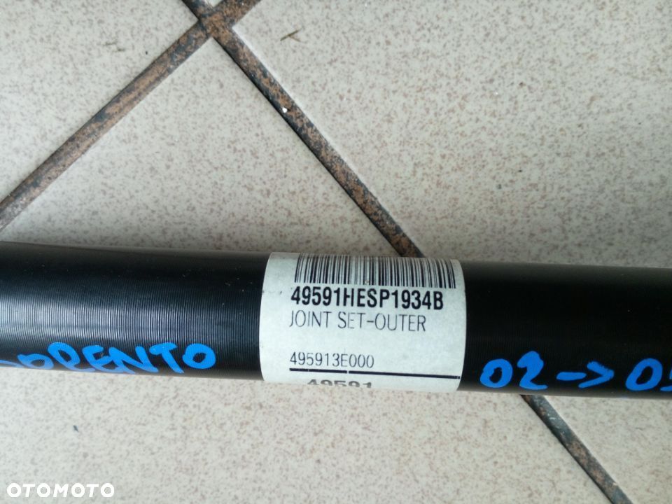 Kia Sorento 2001-2005 polos napedowa Nowa ORG - 2