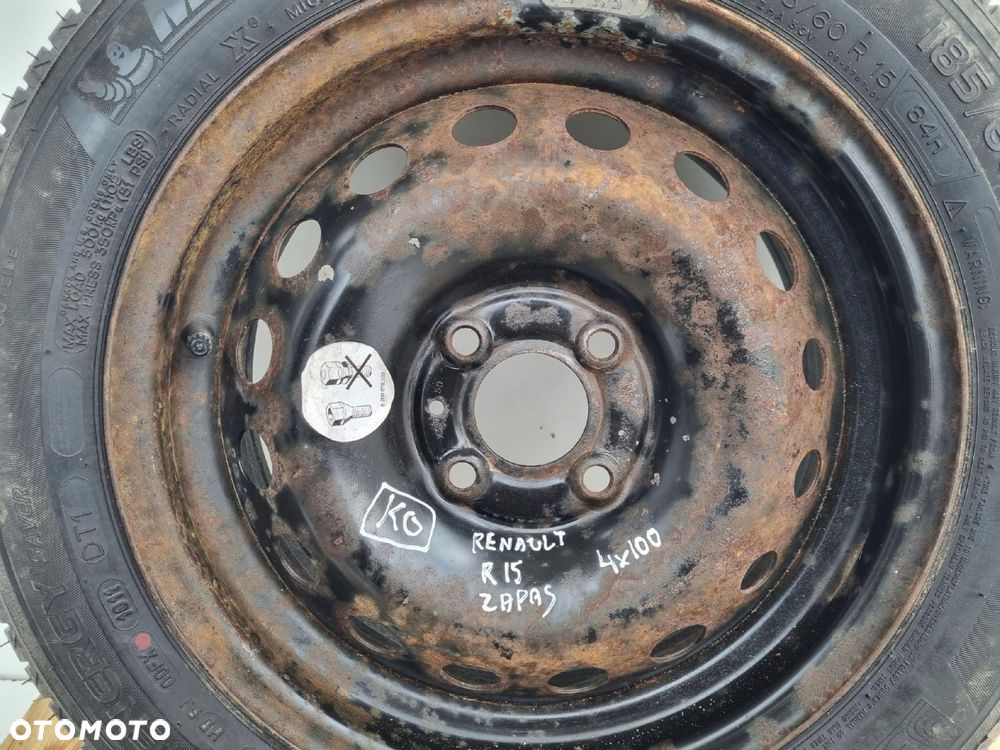 Renault Megane II Scenic II Clio KOŁO ZAPASOWE Zapas 185/60 R15 4x100 ET50 - 2