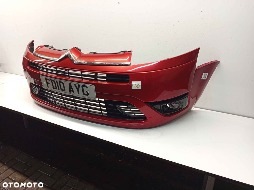 ^ ZDERZAK PRZÓD PRZEDNI CITROEN C4 GRAND PICASSO EKQD BORDO BORDOWY HALOGENY - 2
