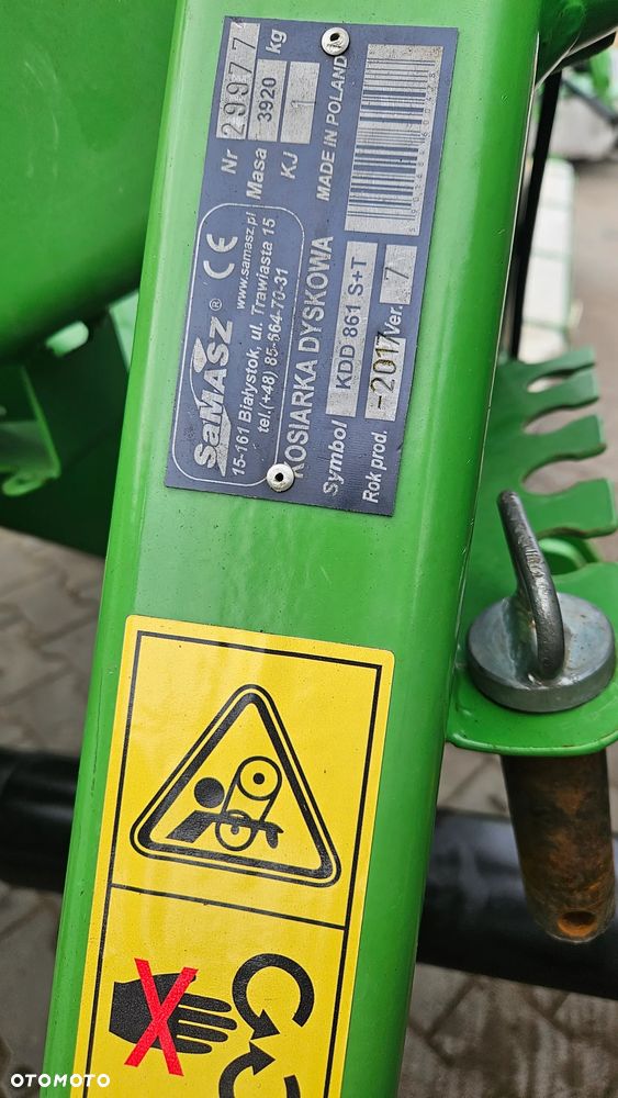 SaMasz KDD 861 S+T Kosiarka Dyskowa Motyl z taśmami  w Zestawie z Czołową kosiarką KDF 340 S - 11