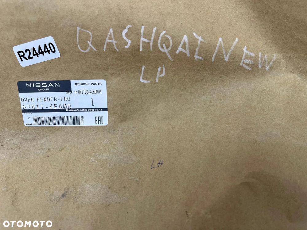 Listwa Nissan Qashqai II 2 J11 13-21r. lewy przedni rant nadkola błotnika 63811-4ea0b - 11