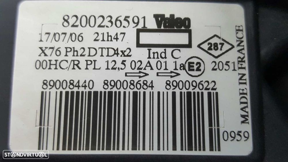 FAROL DIREITO NISSAN KUBISTAR (X76) PREMIUM (L1) - 4