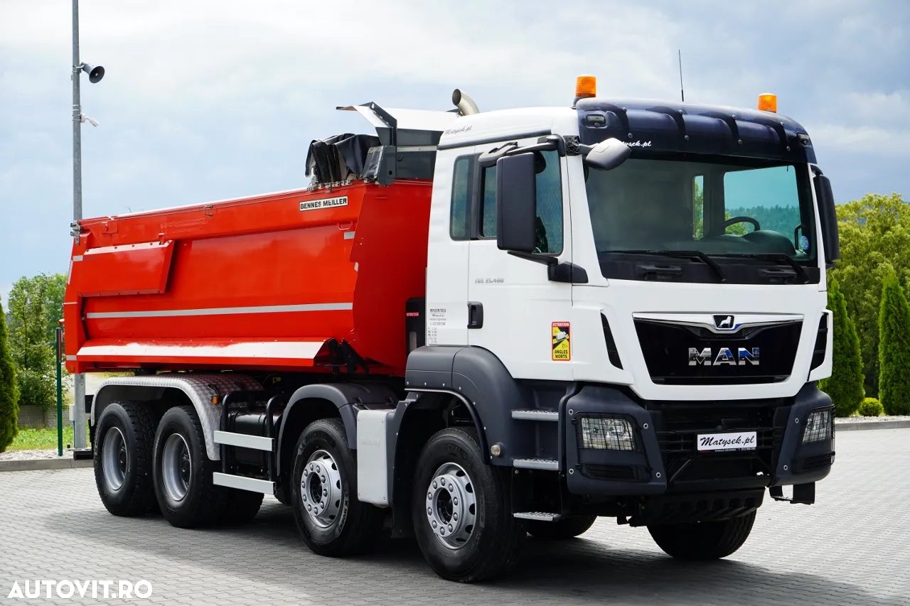 MAN TGS 35.460 / 8X4 / BASCULATOR SPATE / HIDROCLAPE / 2018 / IMPORTAT / CONTRACT POST-SERVICE - 10