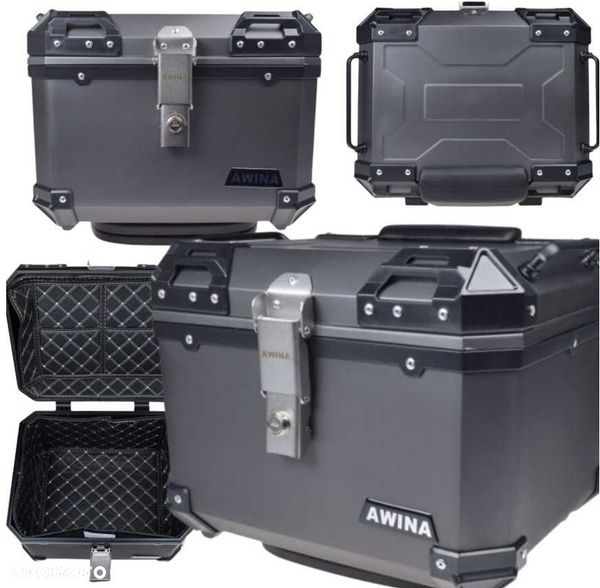 Kufer Motocykl Enduro AWINA 45L 44X38X34CM TITANIUM Adventure Trekker
