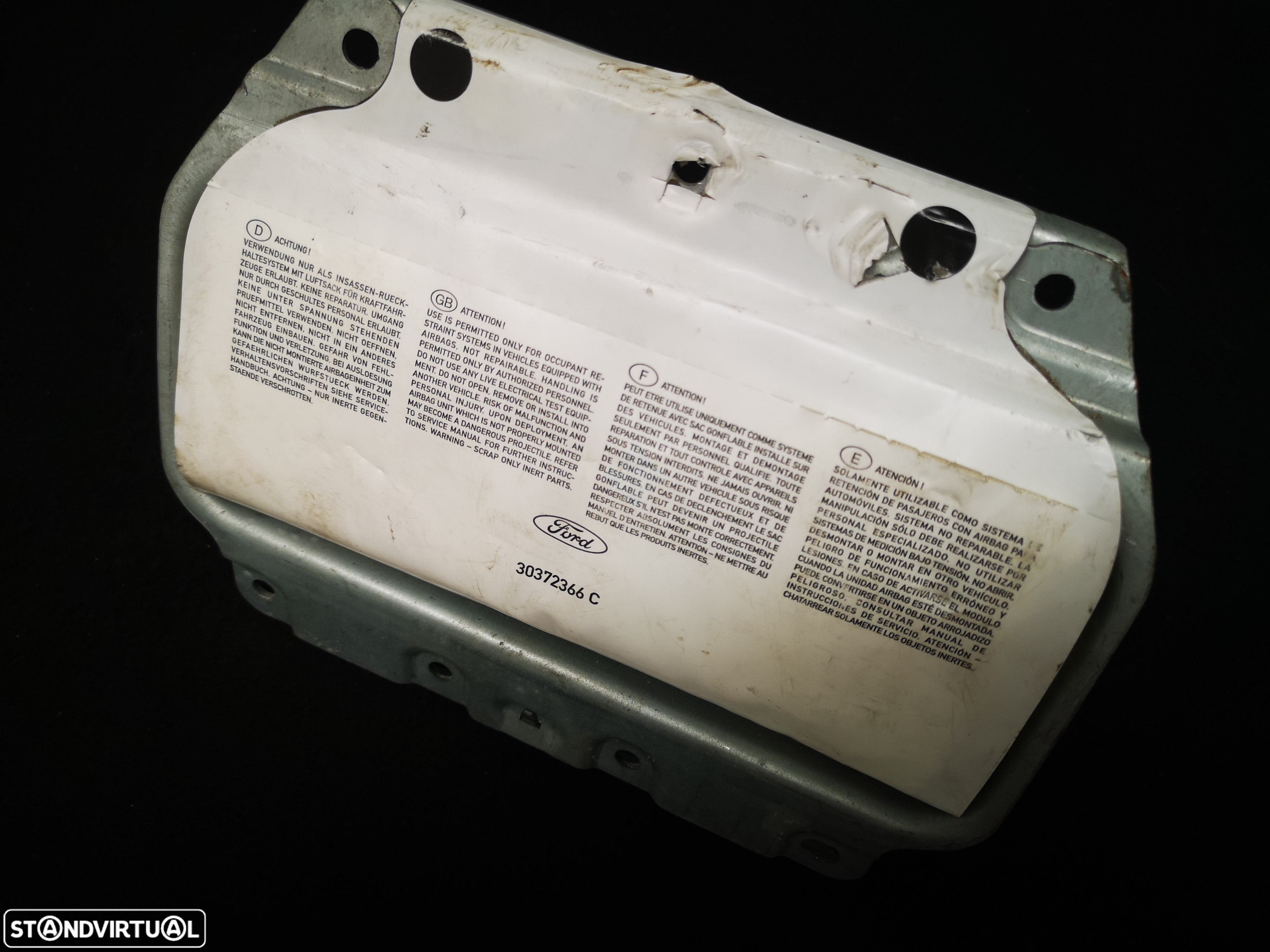 Airbag do tablier pasageiro Ford kuga 2009+ - 5