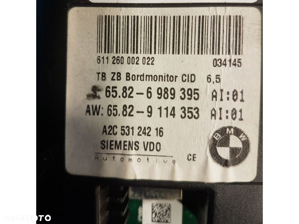 BMW 6 E63 WYŚWIETLACZ RADIA / GPS 6989395 - 8