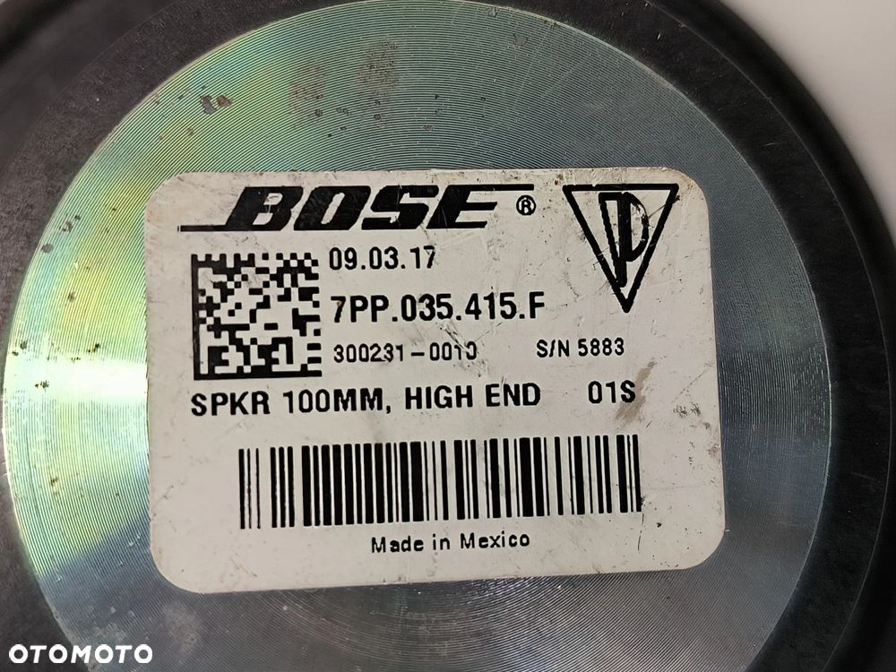 Głośnik drzwi przednich 7PP035415F Porsche Boxtser 718  2017r. - 2