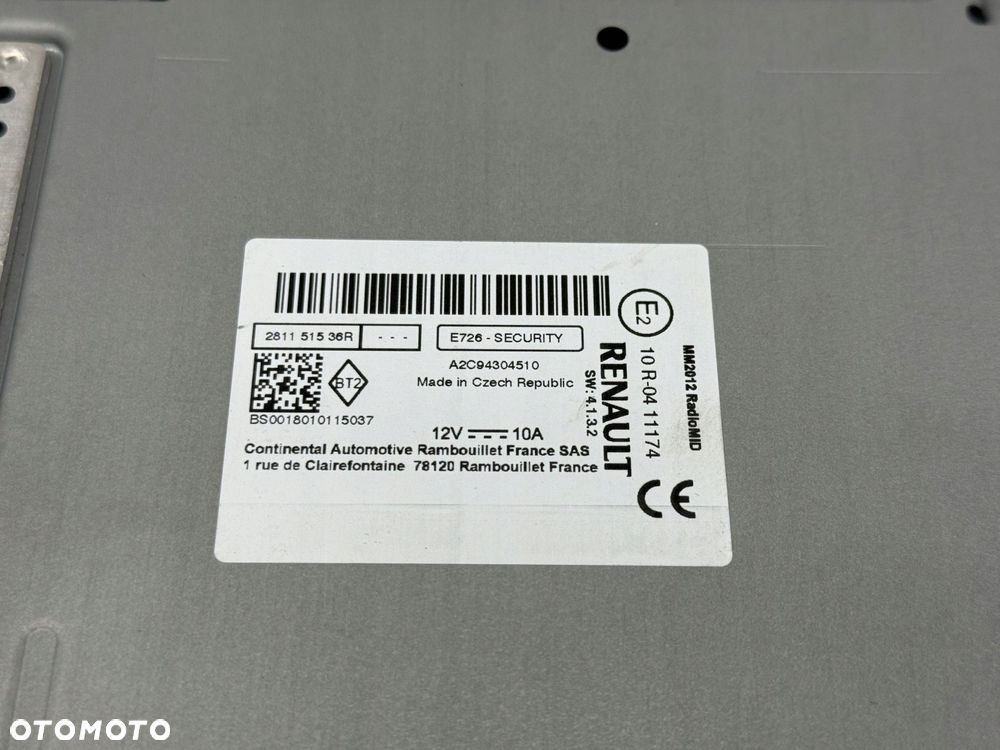 stacja multimedialna radio renault captur 281151536r - 4