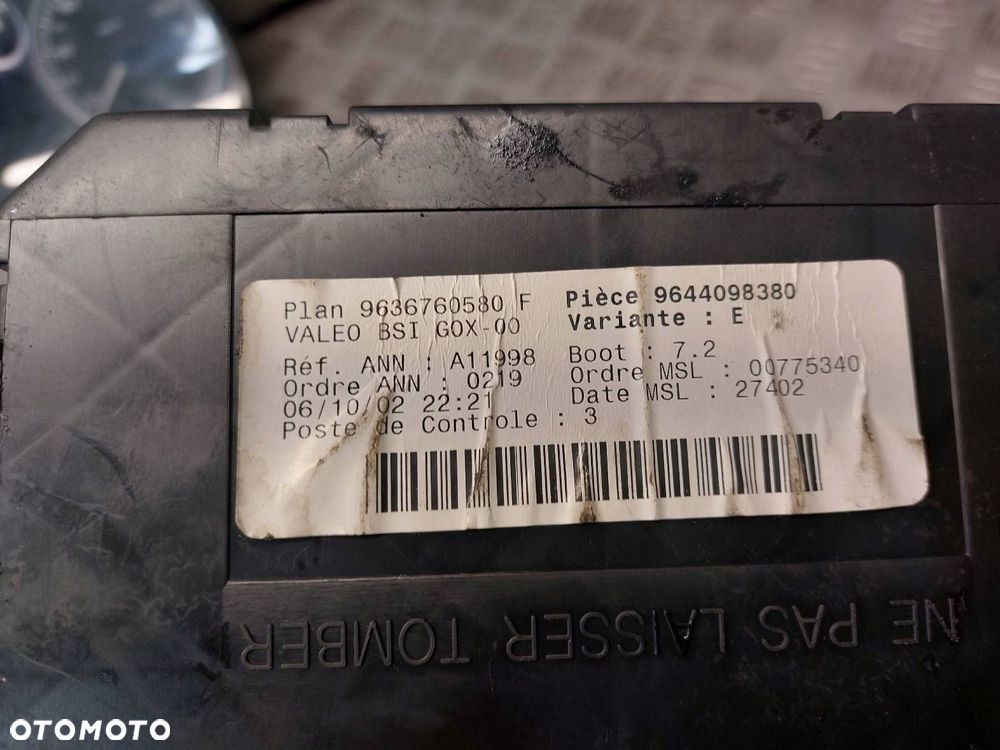 ZESTAW STARTOWY PEUGEOT 307 I 9647472780 36353100 9648445180 9646405480 - 10