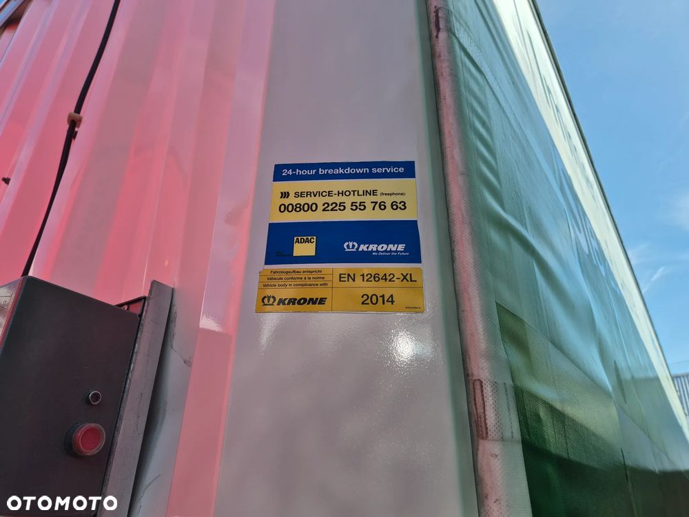 Krone BURTOWA BUDOWLANA VARIOS PÓŁMEGA 385/55 z Niemiec / ALUFELGI / stan bardzo dobry / PODNOSZONA OŚ I DACH / BPW firanka burto-firanka firana burtówka burto firanka - 13