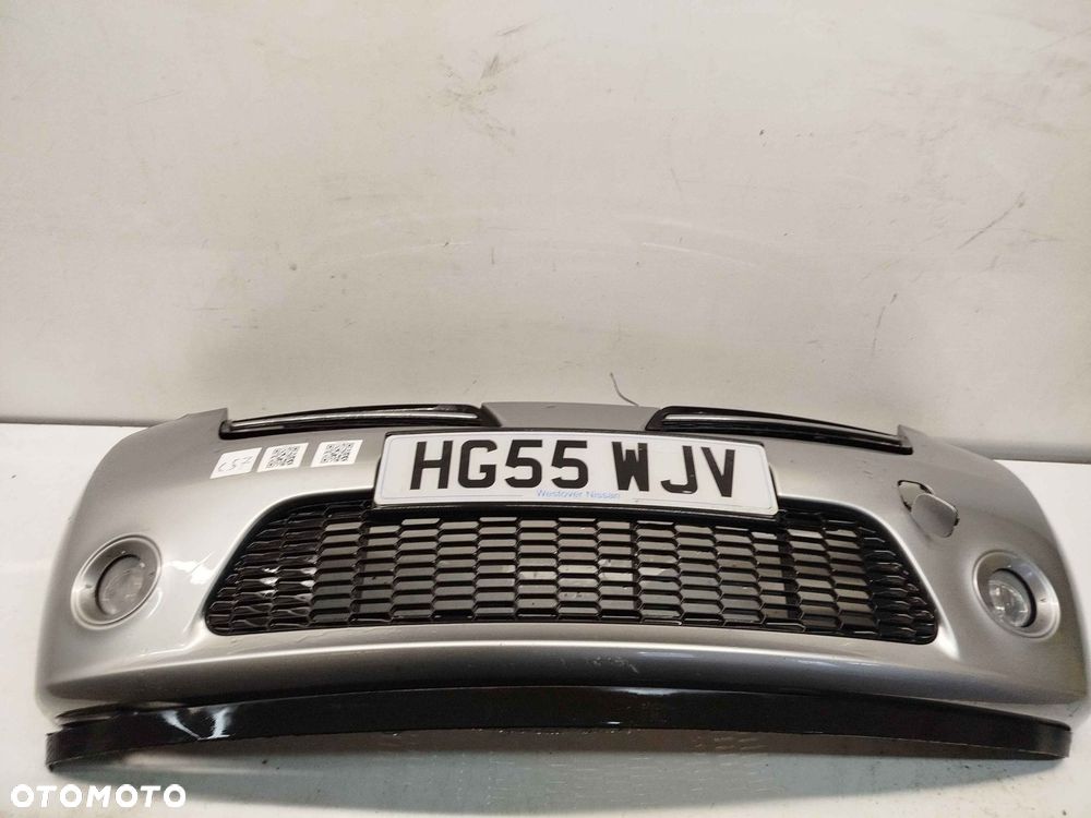 ^ ZDERZAK PRZÓD PRZEDNI NISSAN MICRA K12 LIFT FL KY0 KY0G SREBRNY HALOGENY - 1