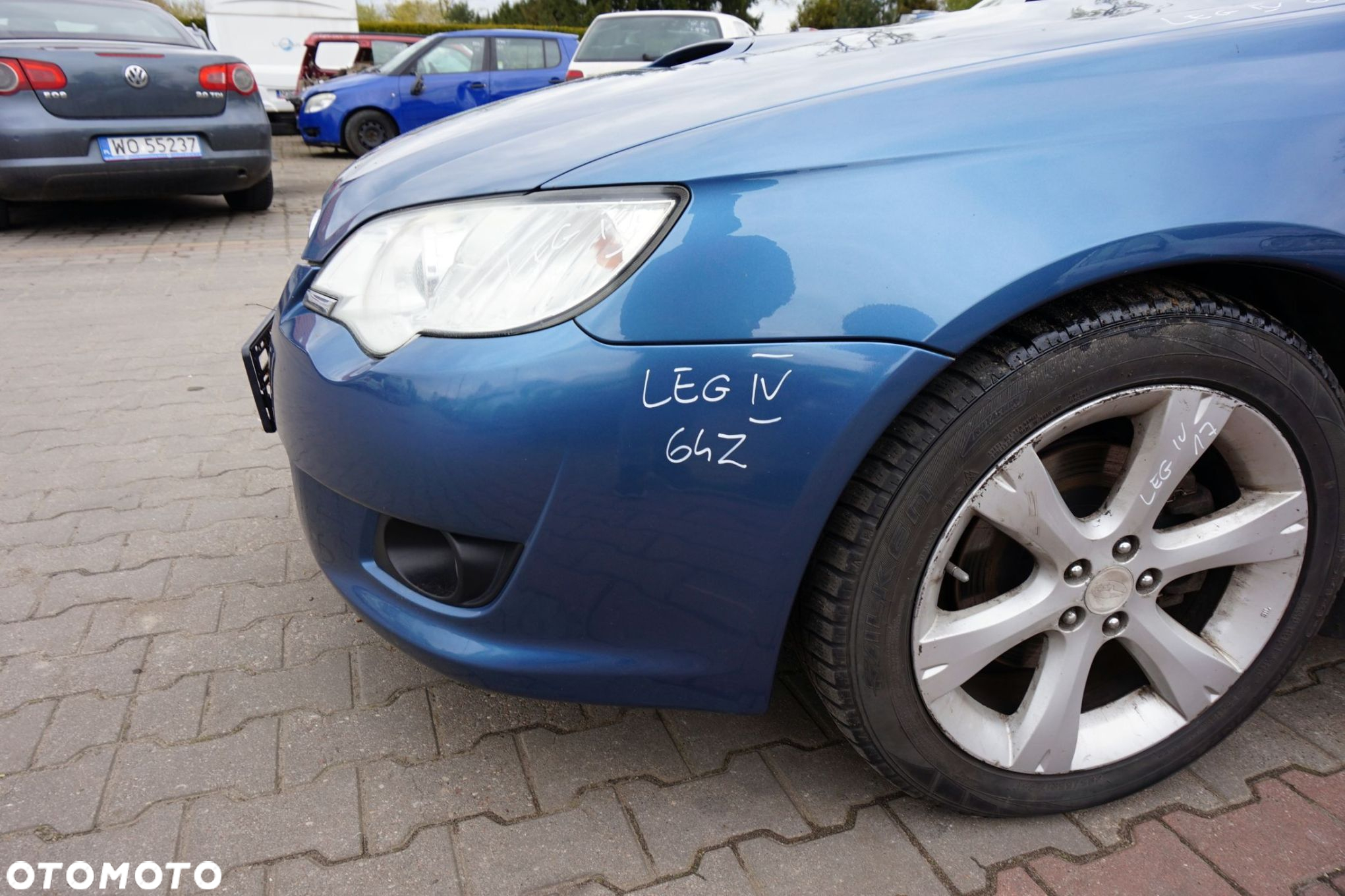 MASKA ZDERZAK BŁOTNIKI LAMPY LEGACY IV BL LIFT 64Z XENON SPRYSKI SUBARU 2006-2009 NIEBIESKI PRZÓD KOMPLETNY - 7