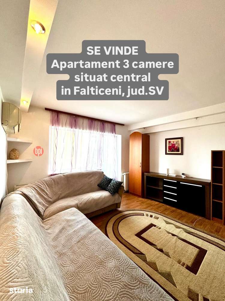 SE VINDE Apartament cu 3 camere, central in Mun. Falticeni, jud.SV — fotografia 1