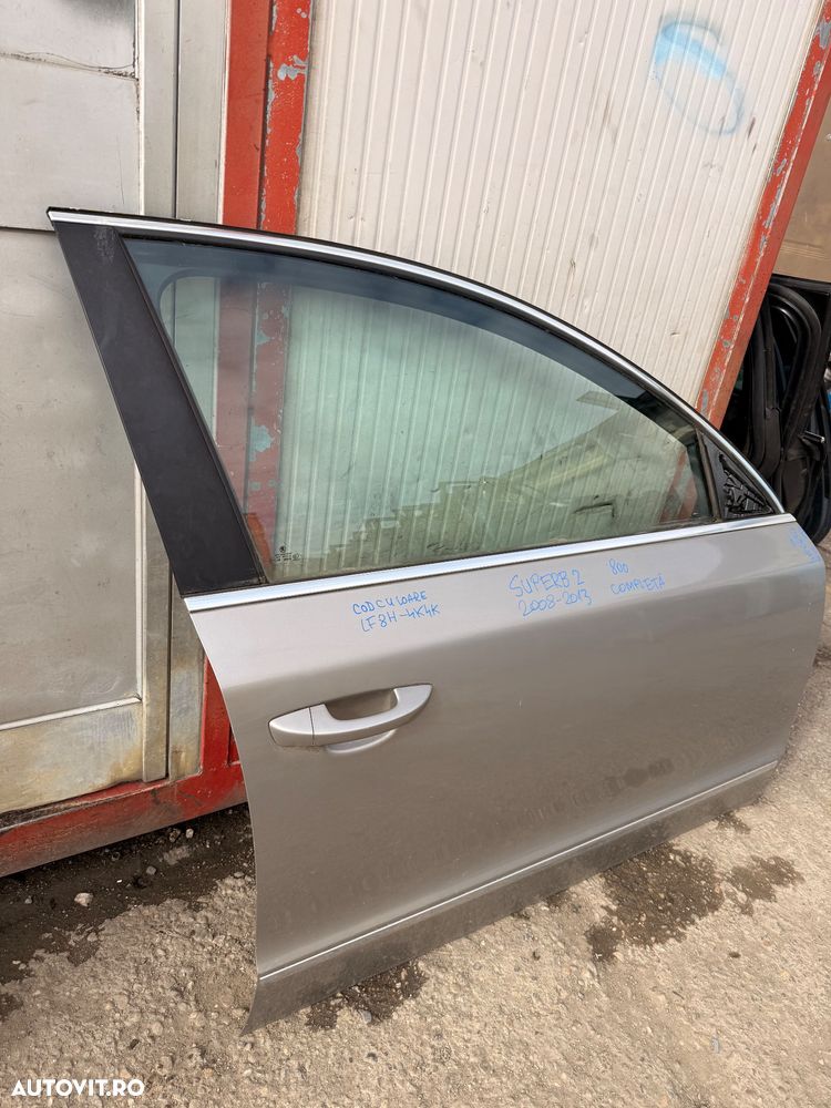 Usa dreapta fata completa SKODA SUPERB 2 an 2008-2013 cod culoare LF8H-4K4K - 3