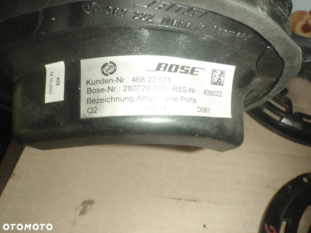 głośnik głośniki ramka kostka bose bosse drzwi alfa romeo 147 156 166 gtv spaider lancia ypsilon mercedes - 10