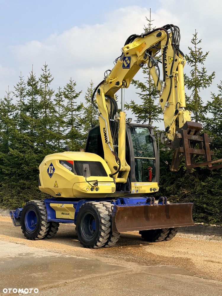 Mecalac Koparka 14 ton MECALAC 15 MWR koparko-ładowarka 3 łyżki widły 1 wł Centr.smarowanie Opony na BLIŹNIAKU 80%Camso ładowarka 714 12MTX 4x4 skrętne KLIMA kabina Premium silnik 146KM DEUTZ szybka 35km/h - 35