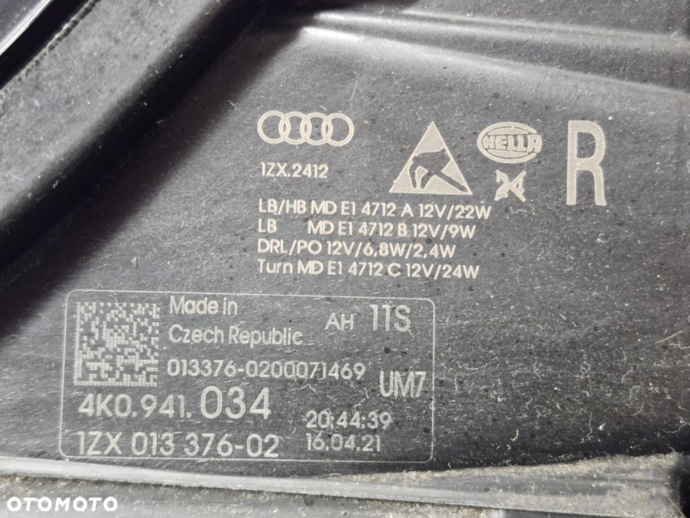 AUDI A6 S6 C8 4K LAMPA PRAWA PRZÓD 4K0941034 - 10