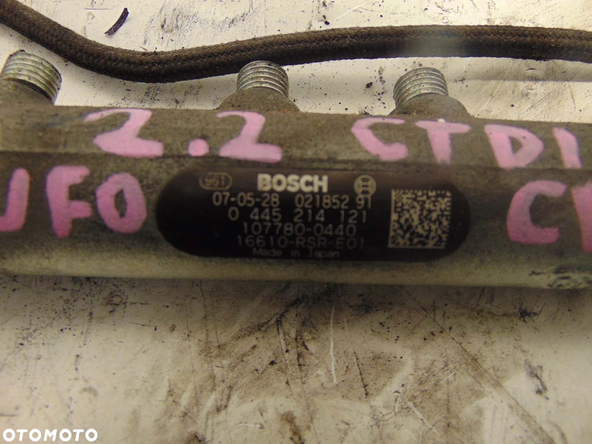 Listwa wtryskowa honda civic 8 2,2 citd ufo - 2