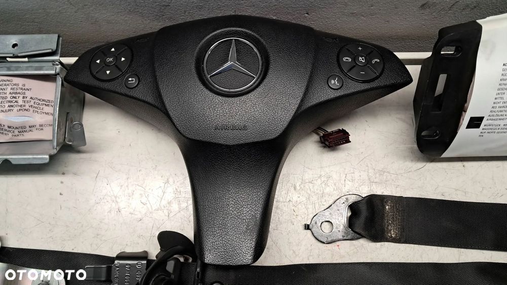 mercedes c klasa w204 sedan poduszki powietrzne airbag pasy komplet oryg - 2