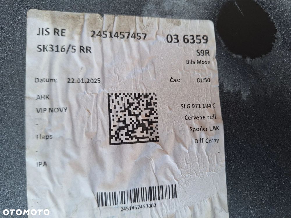 SKODA ENYAQ iV RS COUPE 21-25 5LG ZDERZAK TYŁ TYLNY ORYG. 5LG807421C WYSYŁKA 24H - 15