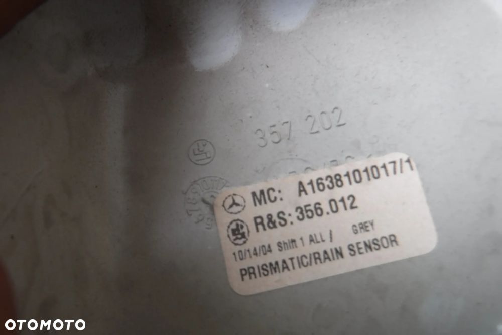 Mercedes ML W163 Lift lusterko wewnetrzne sensor A1638101017 - 2