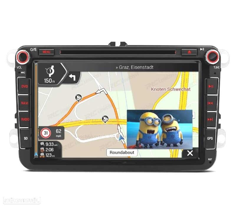 AUTO RADIO GPS ANDROID 12 PARA VOLKSWAGEN VW GOLF POLO PASSAT CADDY TOURAN USB GPS TACTIL HD - 7